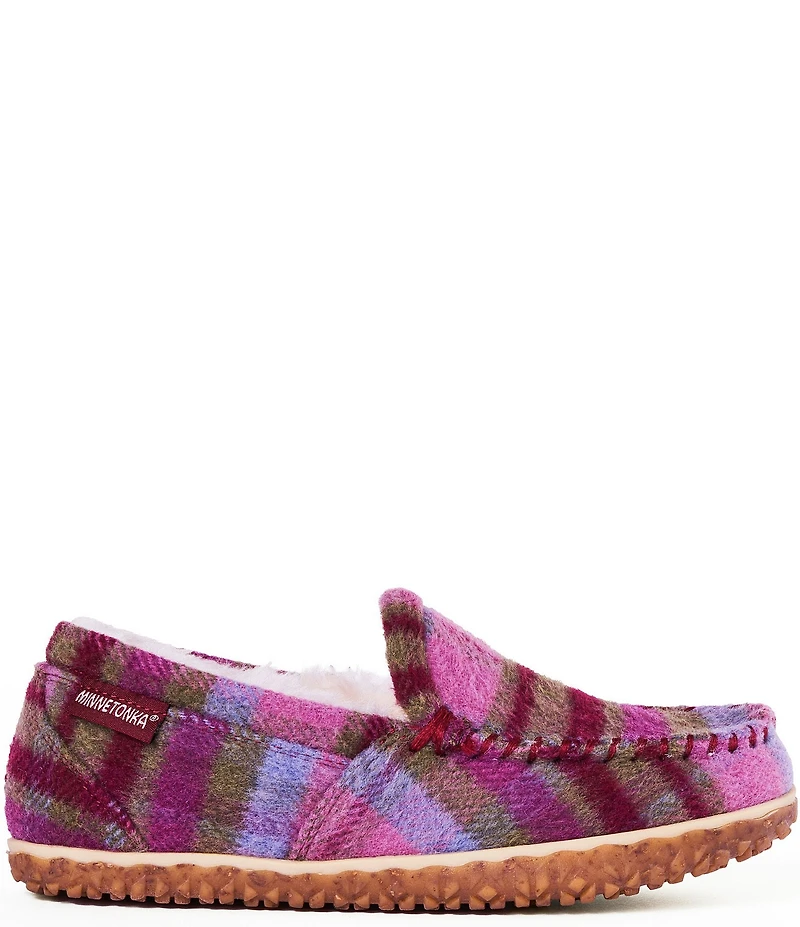 Minnetonka Women's Tempe Plaid Moccasin Slippers
