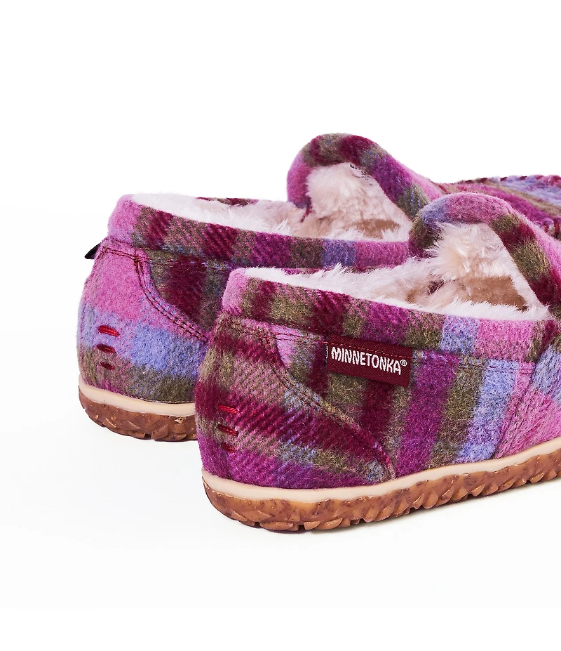 Minnetonka Women's Tempe Plaid Moccasin Slippers
