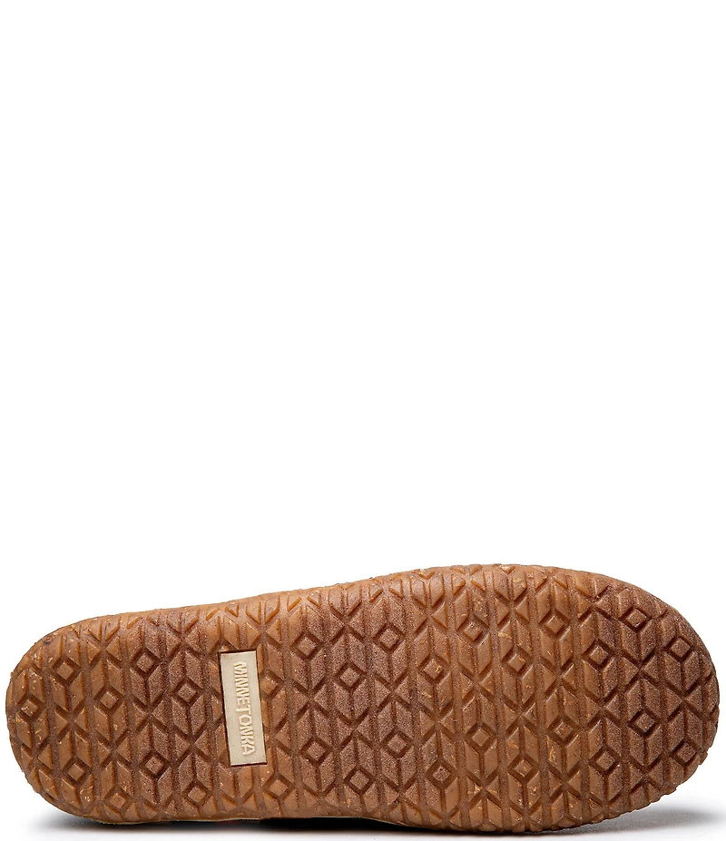 Minnetonka Women's Tempe Plaid Print Moccasin Slippers
