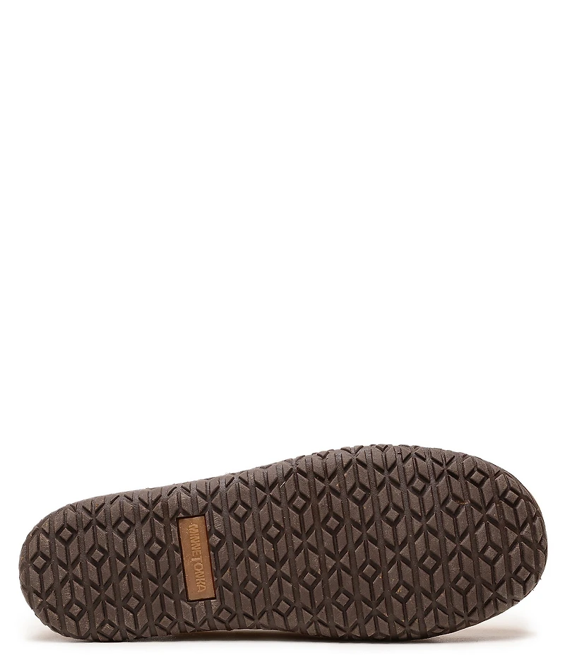 Minnetonka Women's Tilia Chevron Suede Bow Detail Moccasins