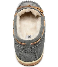 Minnetonka Women's Tilia Tribal Print Bow Detail Suede Moccasins