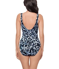 Miraclesuit Adorn Bella V-Neck Adjustable Shirring Tie Soft Cup One Piece Swimsuit