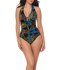 Miraclesuit Amazonia Theia Stretch Halter Neck One Piece Swimsuit