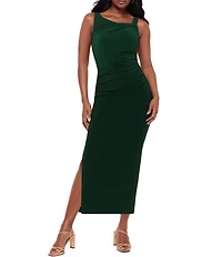 Miraclesuit Aria Solid Asymmetrical Neck Sleeveless Bodycon Dress