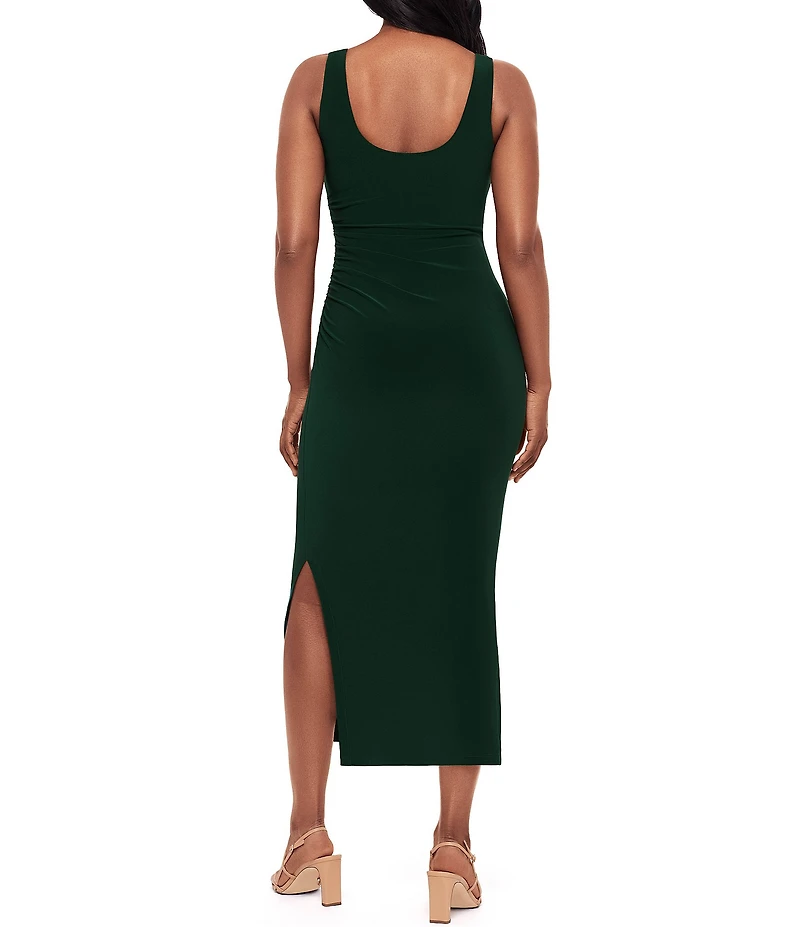 Miraclesuit Aria Solid Asymmetrical Neck Sleeveless Bodycon Dress