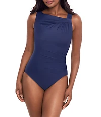 Miraclesuit Avra Rock Solid DD-Cup Size Underwire Bra High Neck One Piece Swimsuit