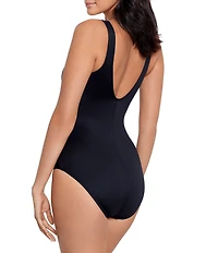 Miraclesuit Avra Rock Solid DD-Cup Size Underwire Bra High Neck One Piece Swimsuit