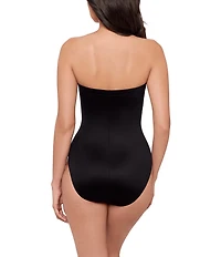 Miraclesuit Boca Grande Avanti Underwire Bra Bandeau One Piece Swimsuit
