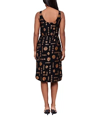 Miraclesuit Clamdigger Tali V-Neck Sleeveless Shaping Midi Dress