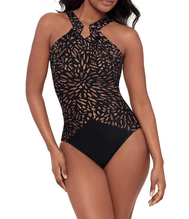 Miraclesuit Costa D' Oro Aphrodite Halter Neck One Piece Swimsuit