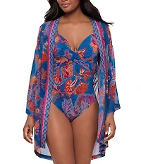 Miraclesuit Decoupage Captivate Molded Cups Underwire One Piece Swimsuit