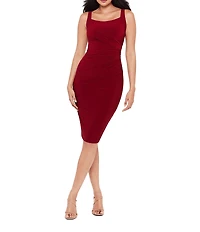 Miraclesuit Diva Solid Square Neck Sleeveless Bodycon Dress