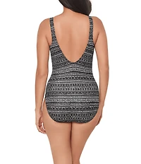 Miraclesuit Elysium Odeyssey Plunge V-Neck One Piece Swimsuit