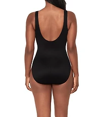 Miraclesuit Elysuim Escape Underwire Bra V-Neck One Piece Swimsuit