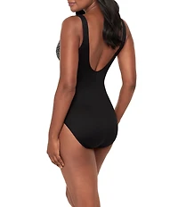 Miraclesuit Elysuim Escape Underwire Bra V-Neck One Piece Swimsuit