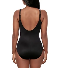 Miraclesuit Fiore Di Luna Oceanus Underwire V-Neck Surplice One Piece Swimsuit