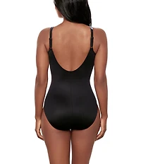 Miraclesuit Fiore Di Luna Oceanus V-Neck Soft Cup Surplice One Piece Swimsuit