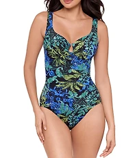 Miraclesuit Gasparilla Escape Molded Cups Underwire Tank One Piece Swimsuit