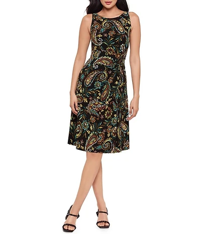 Miraclesuit Gypsi Crew Neck Sleeveless Remi Dress