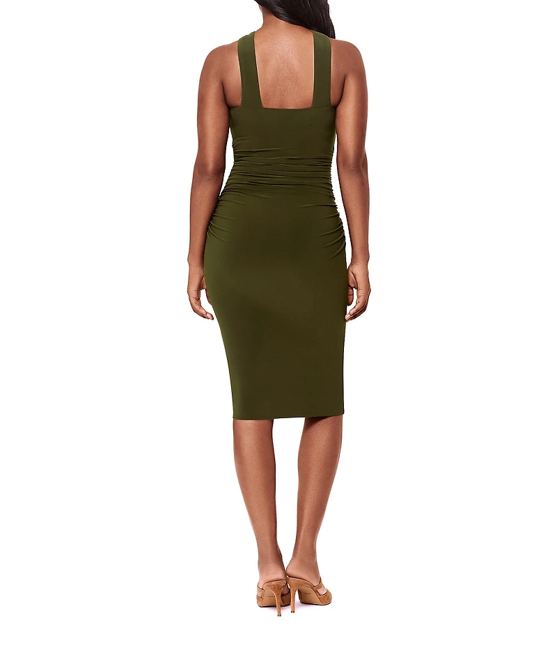 Miraclesuit Idol Solid High Neck Sleeveless Cut-Out Bodycon Dress