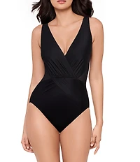 Miraclesuit Illusionist Ibiza Plunge Neck One Piece Swimsuit