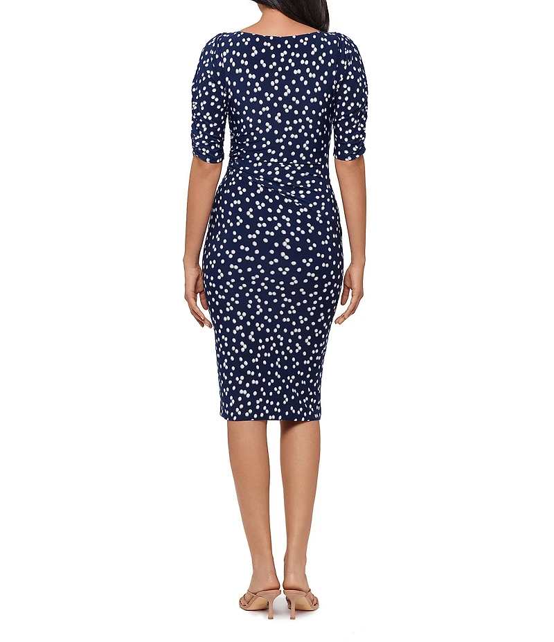 Miraclesuit Luminare Lumi Boat Neck Short Sleeve Shaping Knee Length Dress