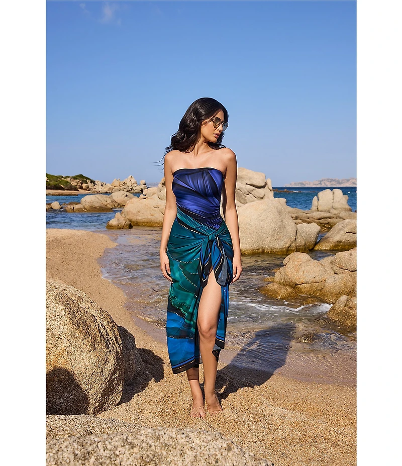 Miraclesuit Maldiva Semi-Sheer Georgette Pareo Swim Cover-Up