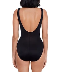 Miraclesuit Must Haves Underwire Bra Front Keyhole Tank One Piece Swimsuit