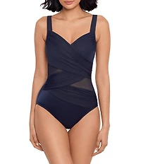 Miraclesuit Network Madero Underwire Bra Tank One Piece Swimsuit