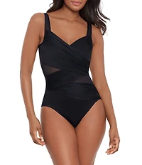 Miraclesuit Network Madero Underwire Bra Tank One Piece Swimsuit