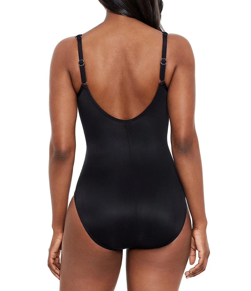 Miraclesuit Network Madero Underwire Bra Tank One Piece Swimsuit
