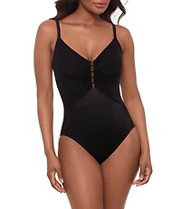 Miraclesuit Network News Maripos Underwire Bra Tank One Piece Swimsuit