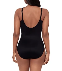 Miraclesuit Ombra Fiore Siren V-Neck Underwire Surplice One Piece Swimsuit