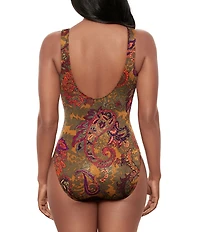 Miraclesuit Perissa Revele V-Neck Underwire Bra Surplice One Piece Swimsuit