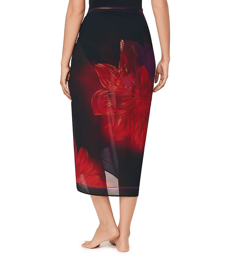 Miraclesuit Petali Rosa Georgette Pareo Swim Cover-Up