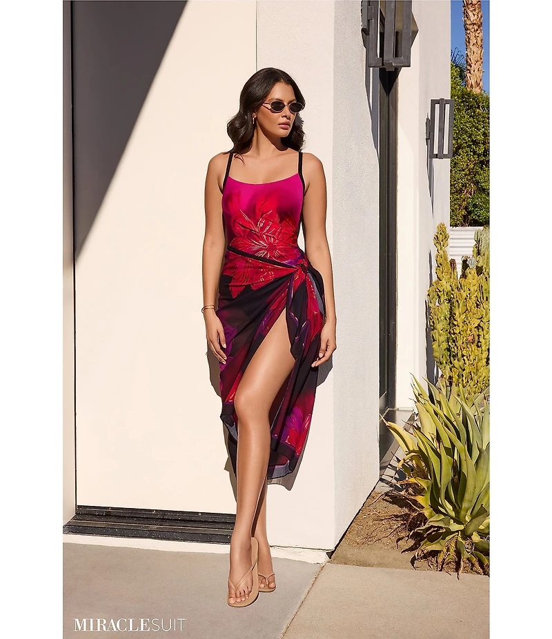 Miraclesuit Petali Rosa Georgette Pareo Swim Cover-Up