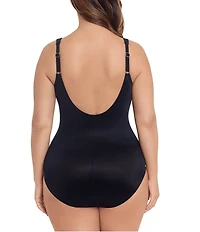 Miraclesuit Plus Size Solid Must Haves Sanibel Sweetheart Underwire Bra Tank One Piece Swimsuit