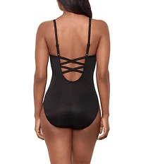 Miraclesuit Rock Solid Captivate Sweetheart Criss-Cross Back Underwire One Piece Swimsuit