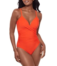 Miraclesuit Rock Solid Captivate Sweetheart Criss-Cross Back Underwire One Piece Swimsuit