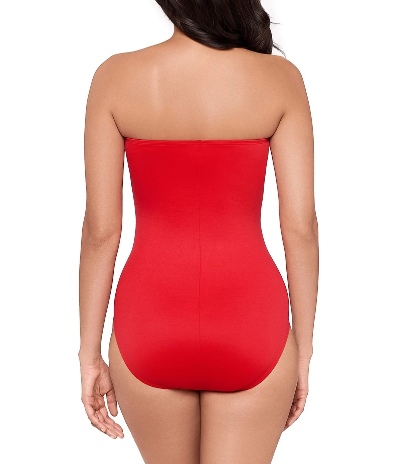 Miraclesuit Rock Solid Madrid Sweetheart Neck Underwire Bandeau One Piece Swimsuit