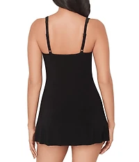 Miraclesuit Rock Solid Orla Square Neck Underwire Bra Swim Dress