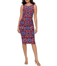 Miraclesuit Rouge Eclat Regi Scoop Neck Sleeveless Midi Shaping Dress