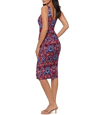 Miraclesuit Rouge Eclat Regi Scoop Neck Sleeveless Midi Shaping Dress
