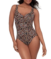 Miraclesuit Scandale Escape Padded Straps Underwire Tank One Piece Swimsuit