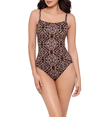 Miraclesuit Scandale Kara Underwire Square Neck One Piece Swimsuit