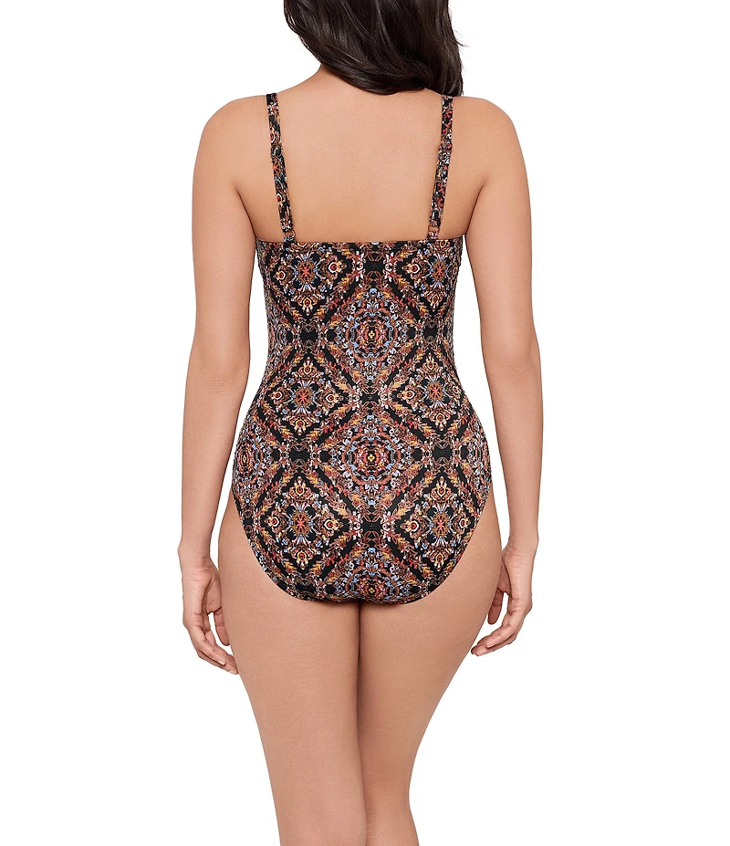 Miraclesuit Scandale Kara Underwire Square Neck One Piece Swimsuit