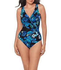 Miraclesuit Secret Garden Circe Surplice One Piece Swimsuit