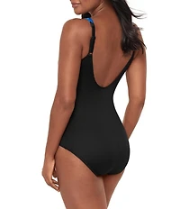 Miraclesuit Secret Garden Oceanus V-Neck Surplice One Piece Swimsuit