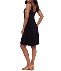 Miraclesuit Solid Crew Neck Sleeveless Remi Dress