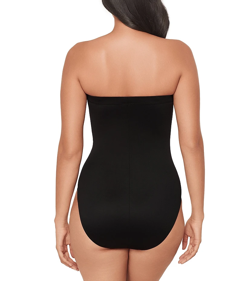 Miraclesuit Steel Magnolias Avanti Hidden Underwire Bandeau One Piece Swimsuit